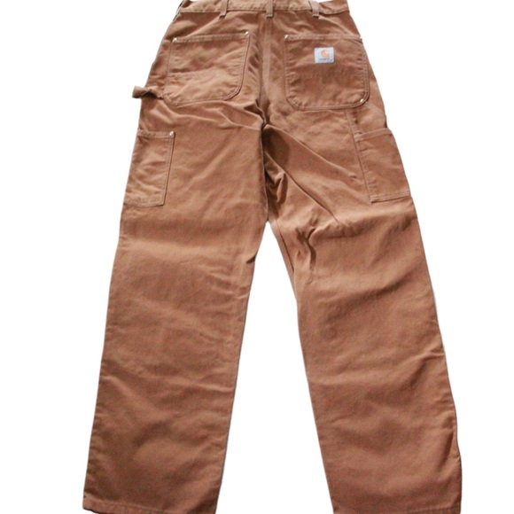 Carhartt Men's Double Knee Dungaree-Brown - Picture 5 of 6